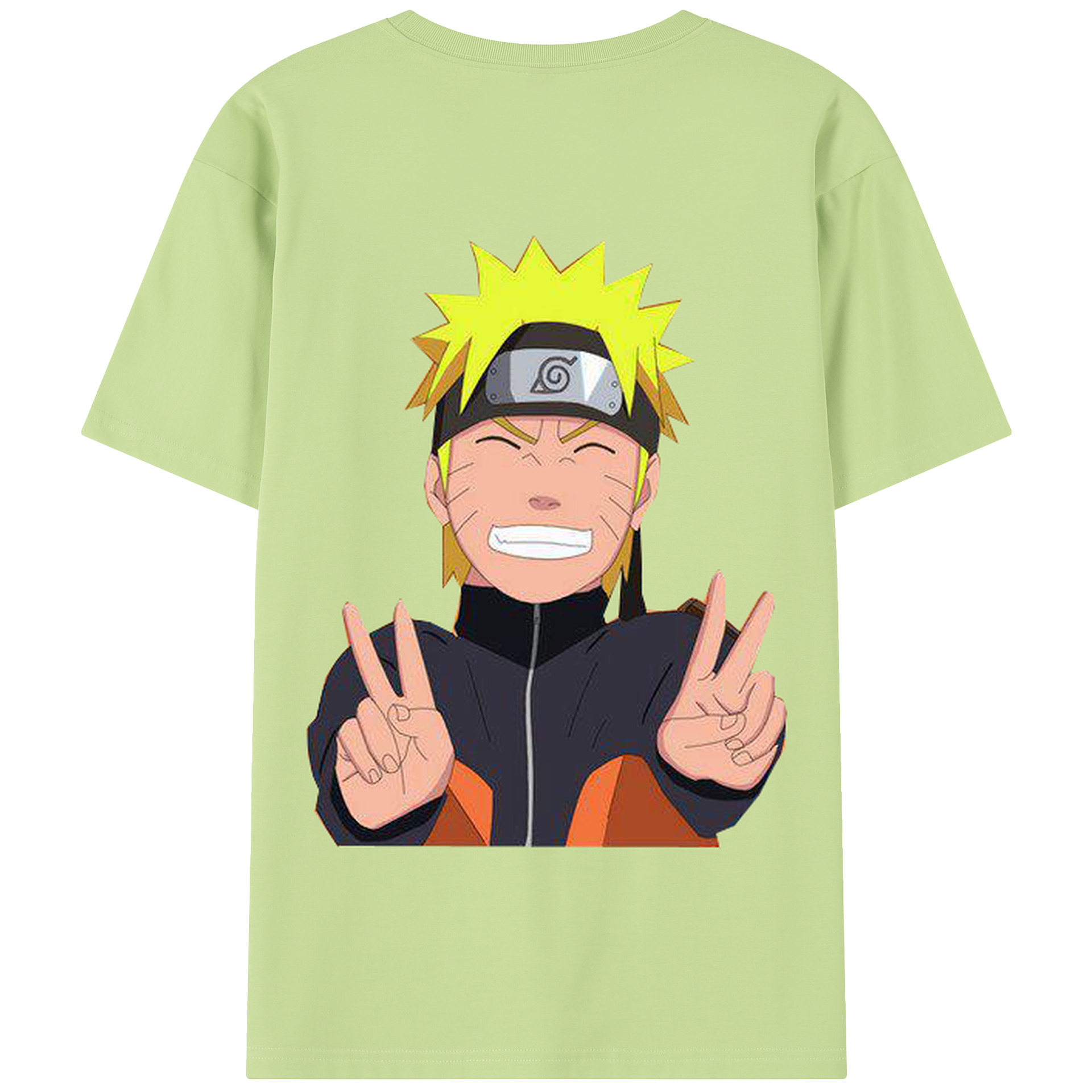 （画像用） NARUTO -ナルト- うずまき ナルト Uzumaki Naruto 綿100％半袖Tシャツ（背面プリント）
